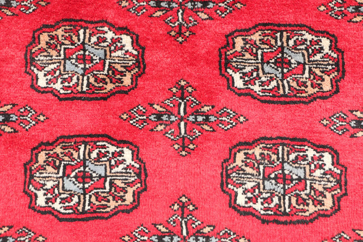 Red Bokhara 3'  2" x 5'  2" - No. QA98211