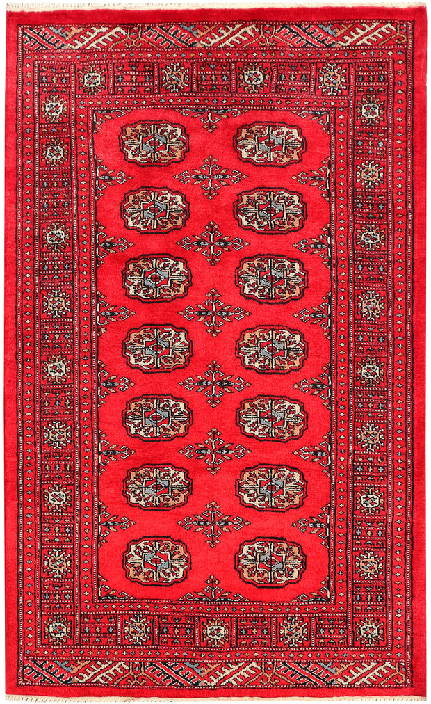 Red Bokhara 3'  2" x 5'  2" - No. QA98211