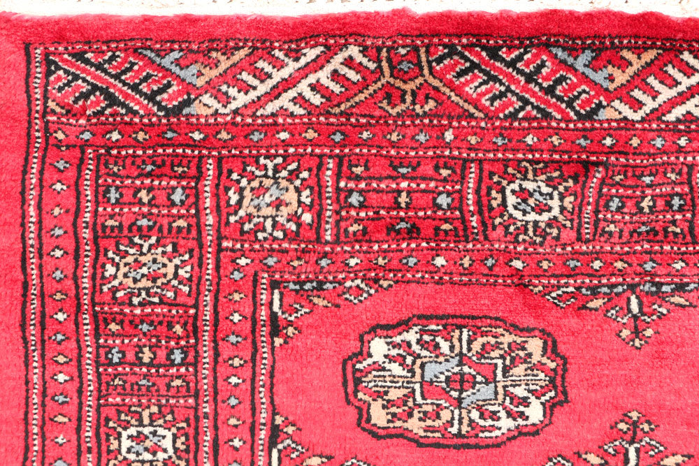Red Bokhara 3' 2 x 4' 8 - No. 46307 - ALRUG Rug Store