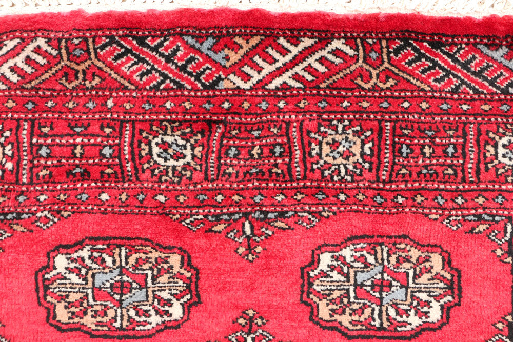 Red Bokhara 3' 2 x 4' 8 - No. 46307 - ALRUG Rug Store