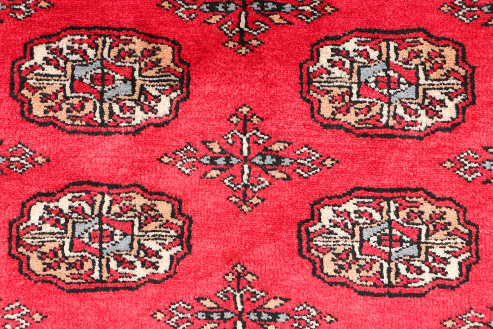 Red Bokhara 3' 2 x 4' 8 - No. 46307 - ALRUG Rug Store