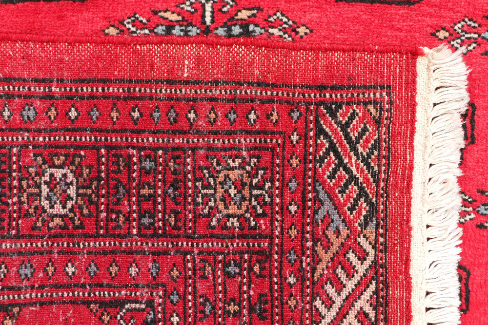 Red Bokhara 3' 2 x 4' 8 - No. 46307 - ALRUG Rug Store