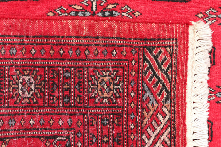 Red Bokhara 3' 2 x 4' 8 - No. 46307 - ALRUG Rug Store