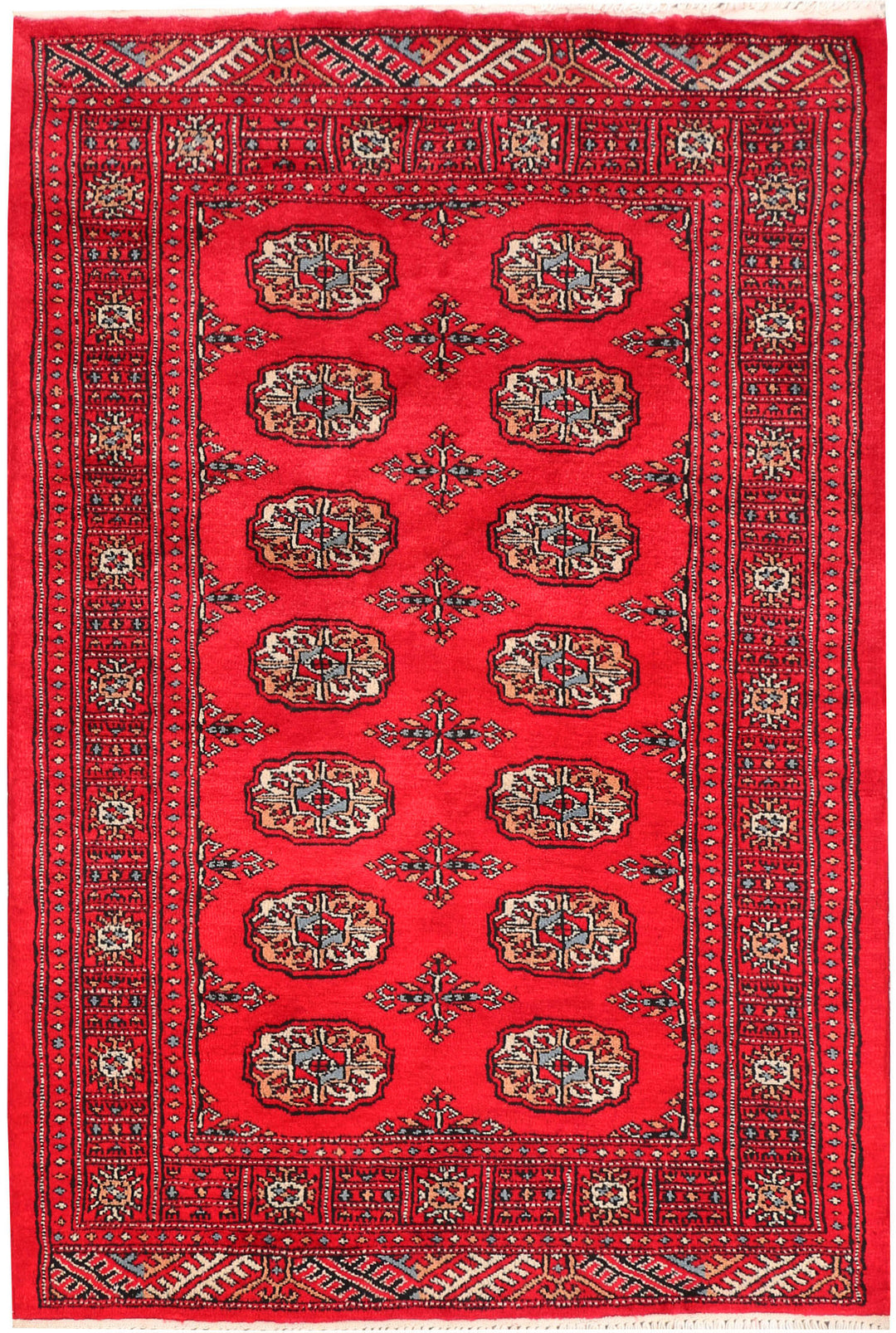 Red Bokhara 3' 2 x 4' 8 - No. 46307 - ALRUG Rug Store