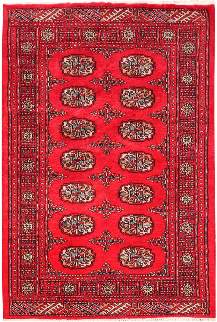 Red Bokhara 3' 2 x 4' 8 - No. 46307 - ALRUG Rug Store