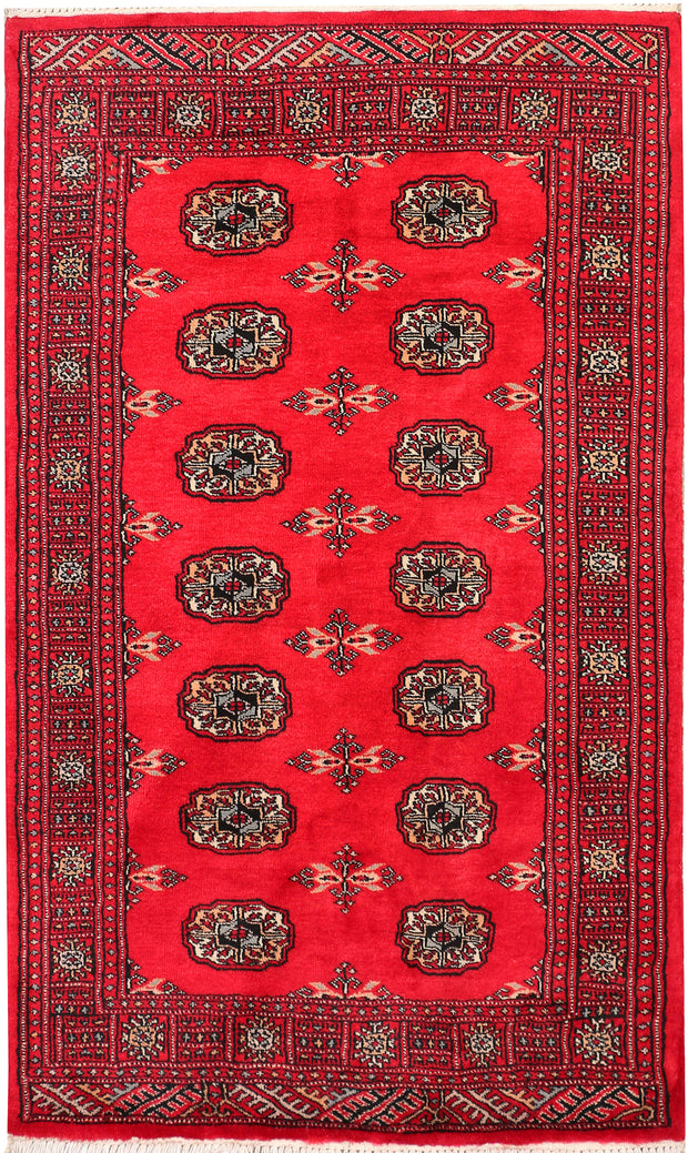 Red Bokhara 3' 2 x 5' 4 - No. 46311 - ALRUG Rug Store