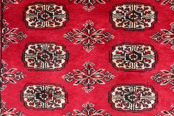 Dark Red Bokhara 3'  1" x 5'  4" - No. QA41864