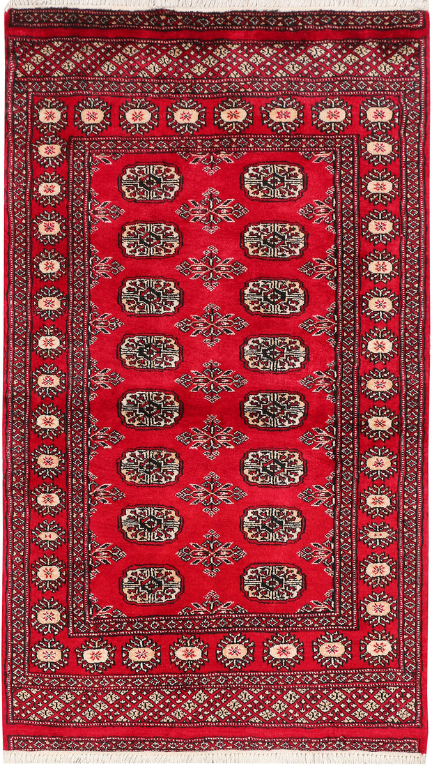 Dark Red Bokhara 3' 1 x 5' 4 - No. 46326