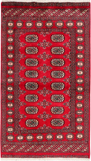 Dark Red Bokhara 3'  1" x 5'  4" - No. QA41864