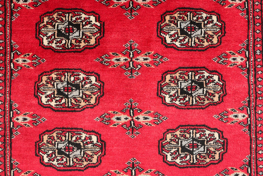 Dark Red Bokhara 3'  1" x 4'  11" - No. QA81104