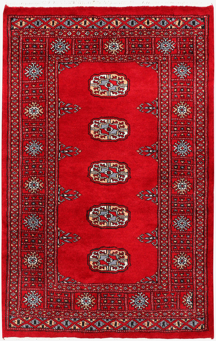 Dark Red Bokhara 2' 7 x 4' 2 - No. 46417 - ALRUG Rug Store
