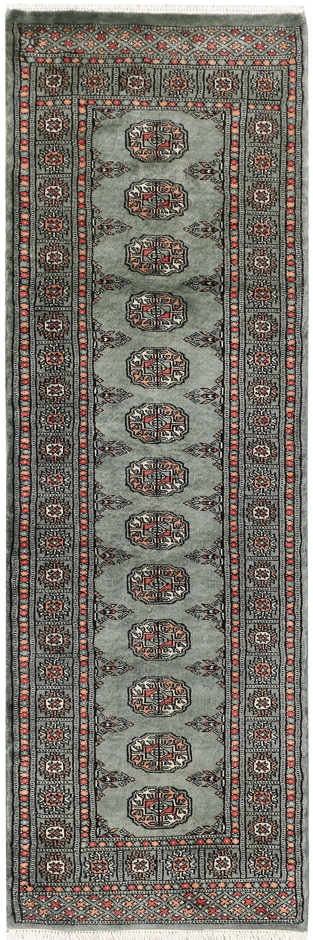 Dark Slate Grey Bokhara 2' 1 x 6' 4 - No. 46479 - ALRUG Rug Store