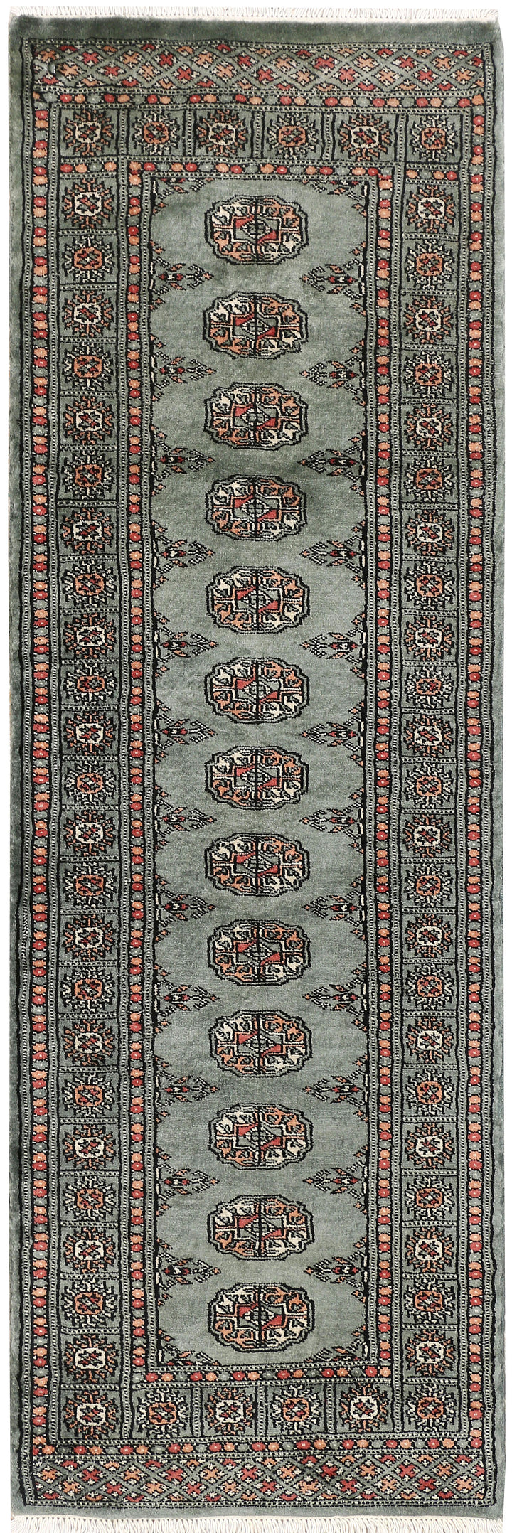 Dark Slate Grey Bokhara 2' 1 x 6' 4 - No. 46479 - ALRUG Rug Store