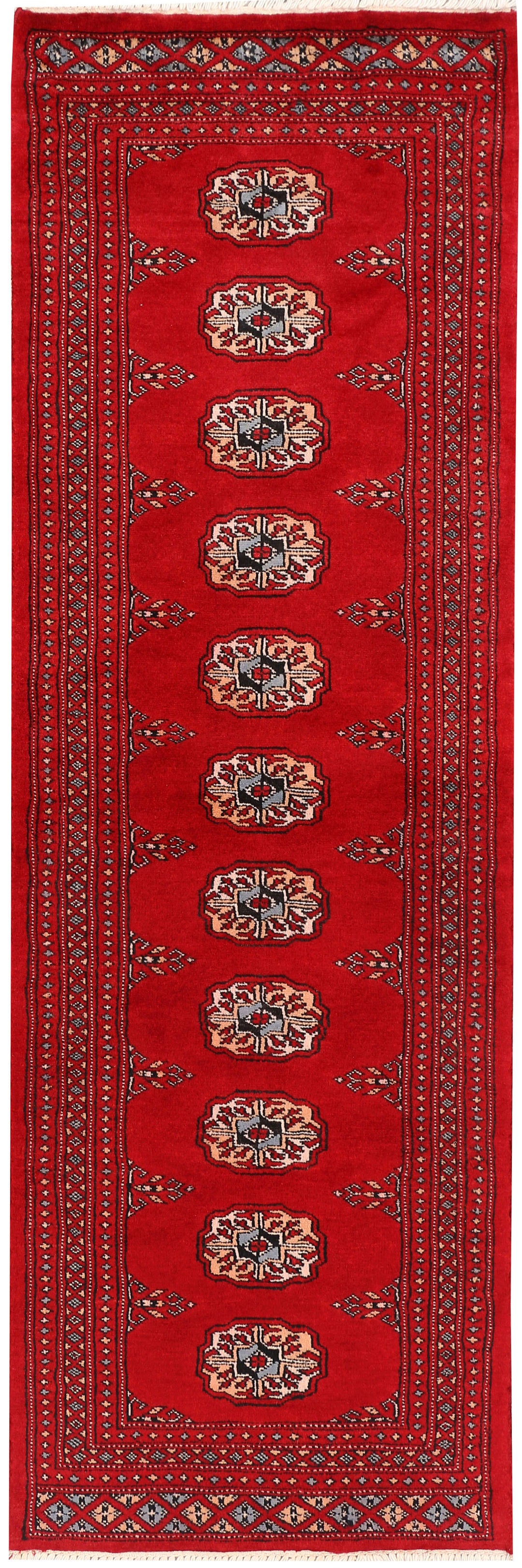 Red Bokhara 2' x 6' 3 - No. 46492 - ALRUG Rug Store