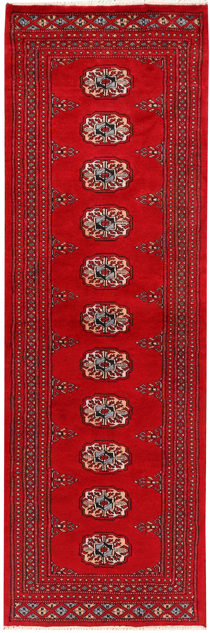 Red Bokhara 2' x 6' 3 - No. 46492 - ALRUG Rug Store