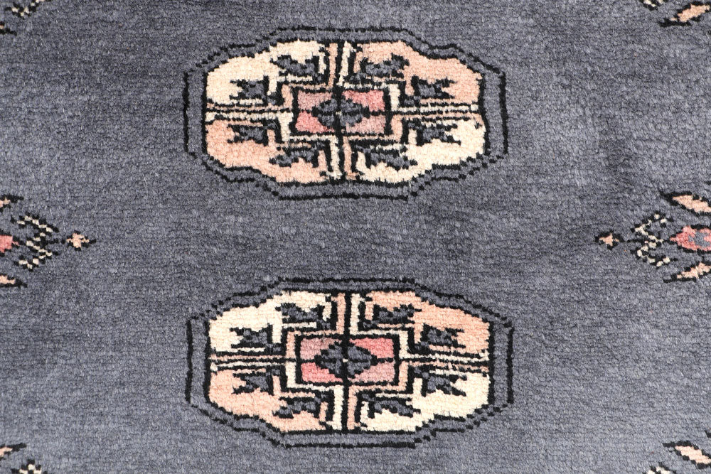 Slate Grey Bokhara 2' 1 x 5' 5 - No. 46493 - ALRUG Rug Store