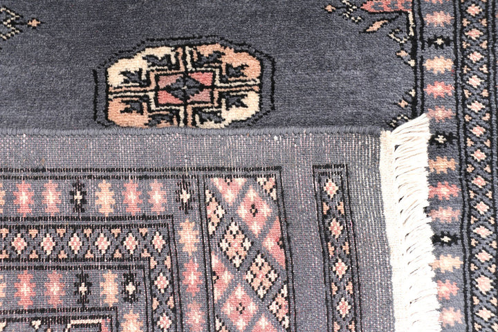 Slate Grey Bokhara 2' 1 x 5' 5 - No. 46493 - ALRUG Rug Store