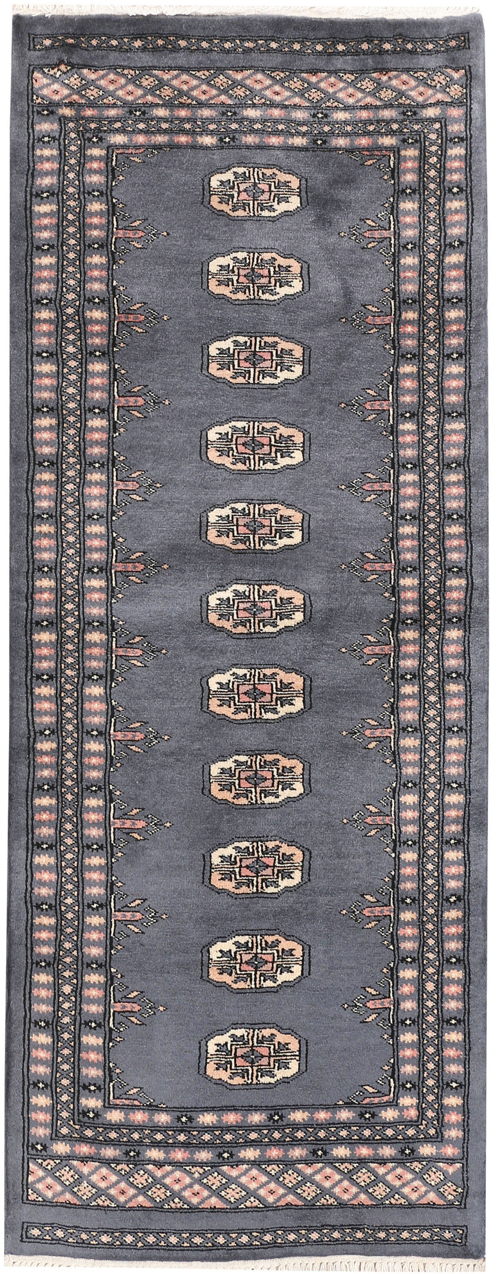 Slate Grey Bokhara 2' 1 x 5' 5 - No. 46493 - ALRUG Rug Store