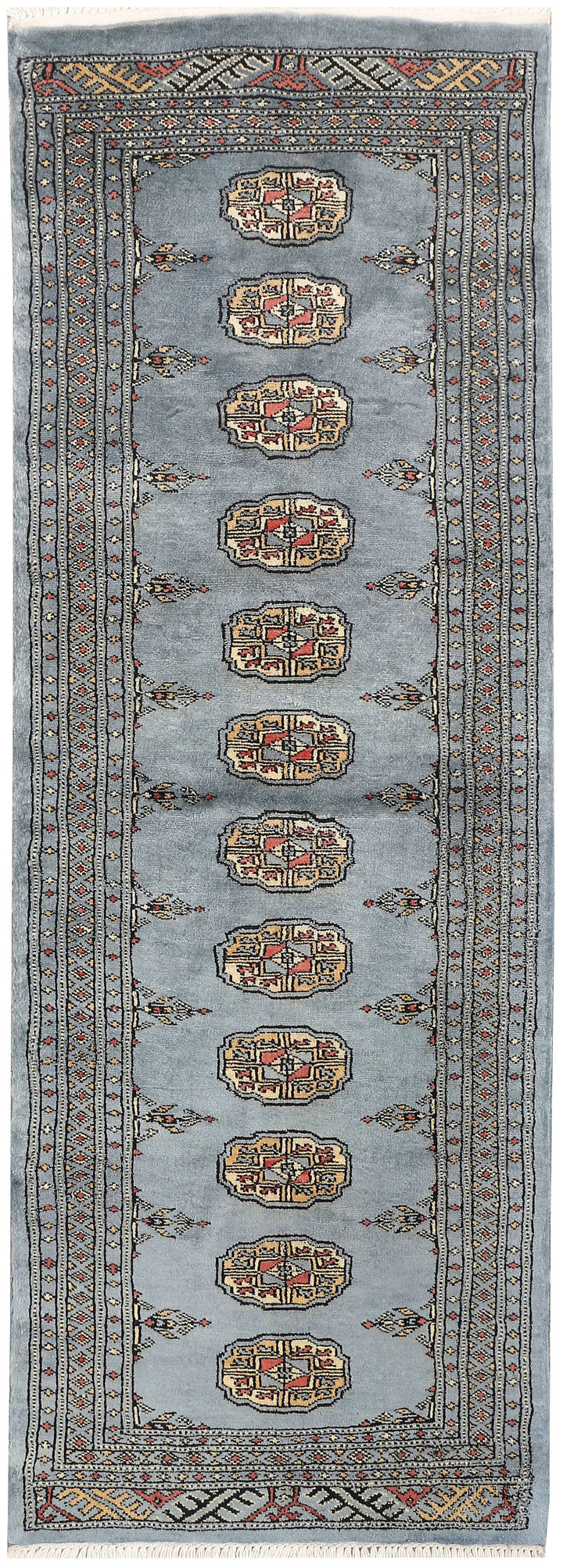 Slate Grey Bokhara 2' 1 x 5' 11 - No. 46501 - ALRUG Rug Store