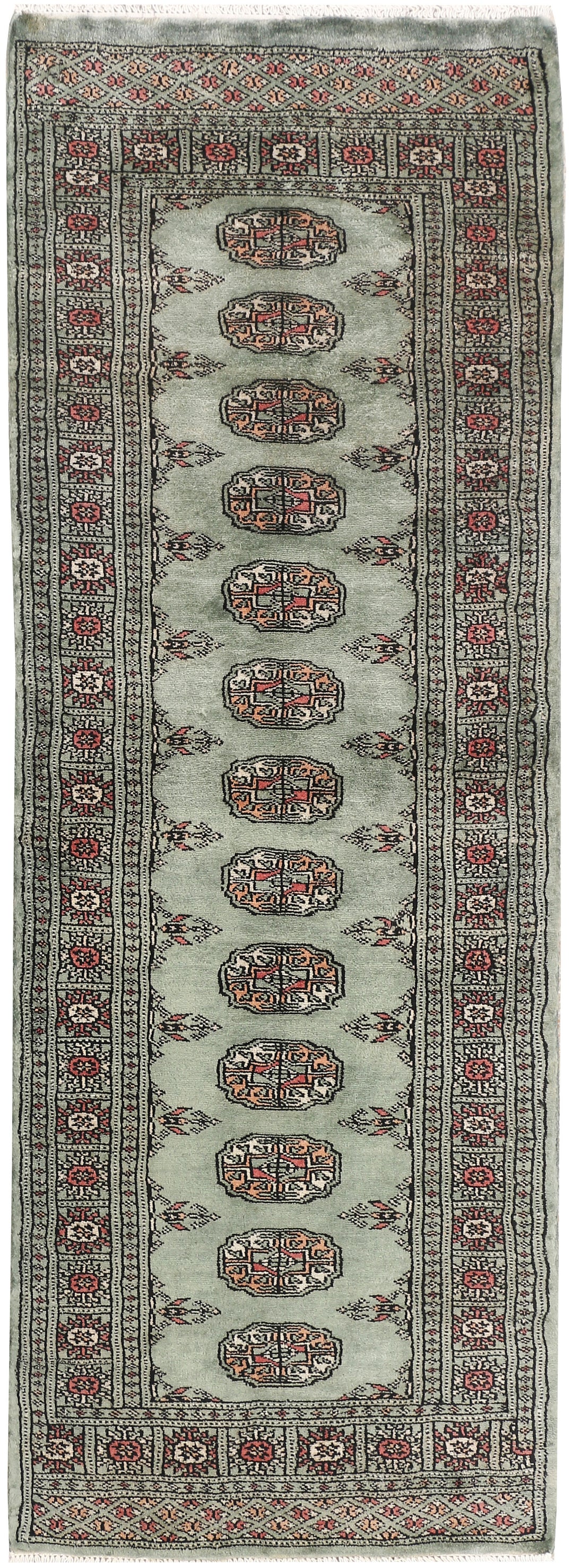 Dark Slate Grey Bokhara 2' 1 x 5' 11 - No. 46505 - ALRUG Rug Store