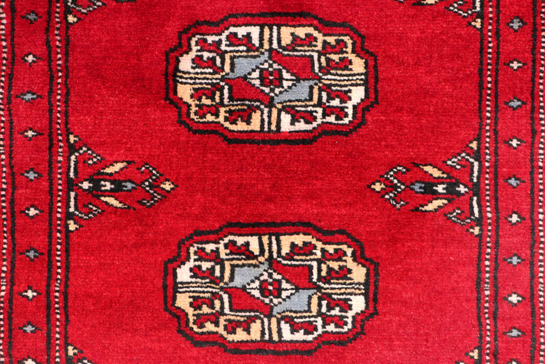 Dark Red Bokhara 2'  1" x 6'  3" - No. QA50228