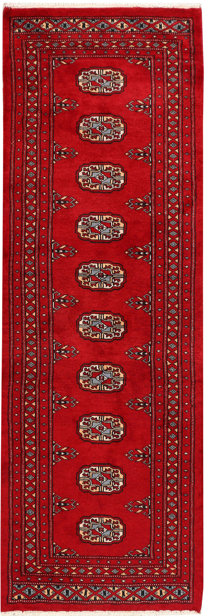 Dark Red Bokhara 2'  1" x 6'  3" - No. QA50228