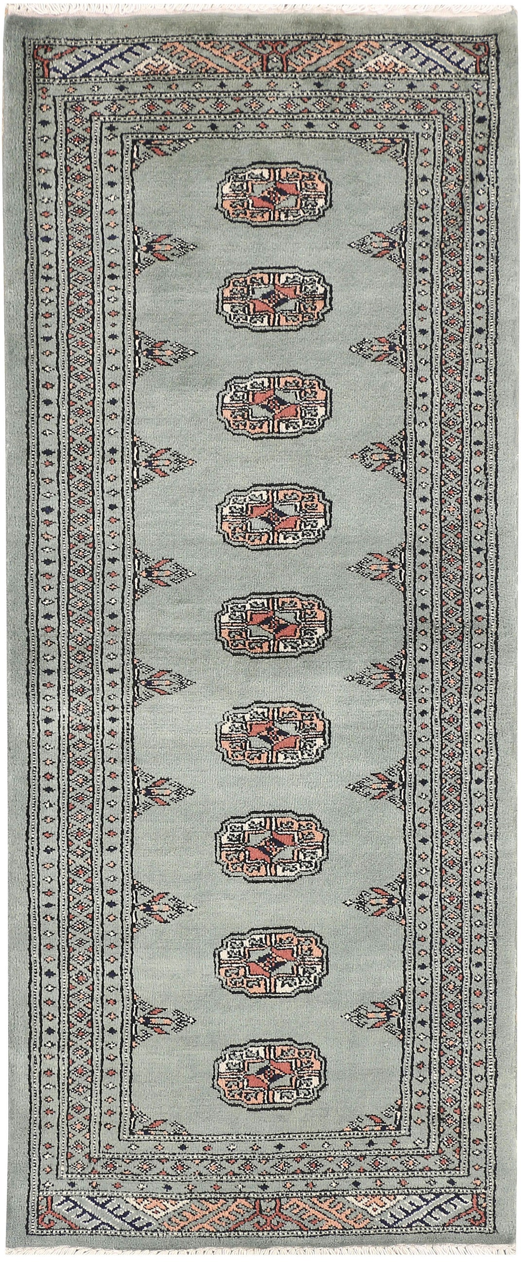 Dark Slate Grey Bokhara 2' 2 x 5' 7 - No. 46527 - ALRUG Rug Store