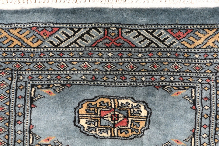 Light Slate Grey Bokhara 2' x 6' 1 - No. 46532 - ALRUG Rug Store