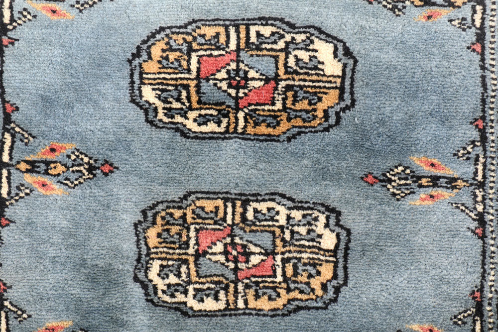 Light Slate Grey Bokhara 2' x 6' 1 - No. 46532 - ALRUG Rug Store