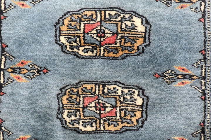 Light Slate Grey Bokhara 2' x 6' 1 - No. 46532 - ALRUG Rug Store