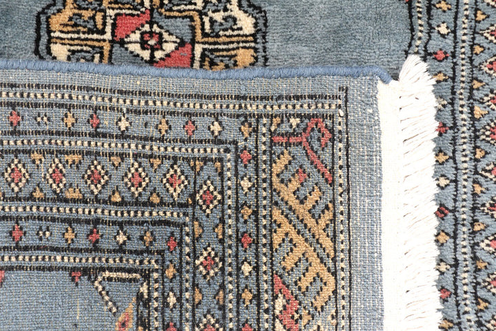 Light Slate Grey Bokhara 2' x 6' 1 - No. 46532 - ALRUG Rug Store