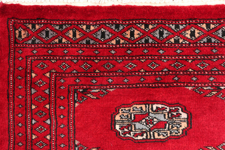 Dark Red Bokhara 2' x 6' - No. 46533 - ALRUG Rug Store