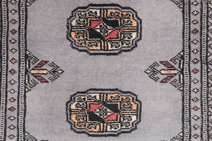 Grey Bokhara 2'  1" x 6'  3" - No. QA56764