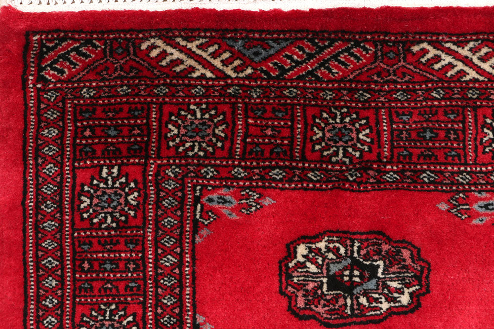 Dark Red Bokhara 2' 7 x 6' 11 - No. 46611 - ALRUG Rug Store