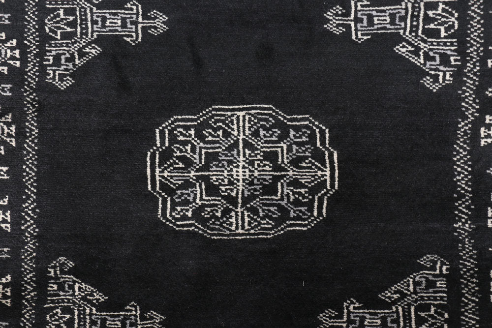 Black Bokhara 2' 8 x 10' 4 - No. 46810 - ALRUG Rug Store