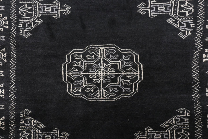 Black Bokhara 2' 8 x 10' 4 - No. 46810 - ALRUG Rug Store