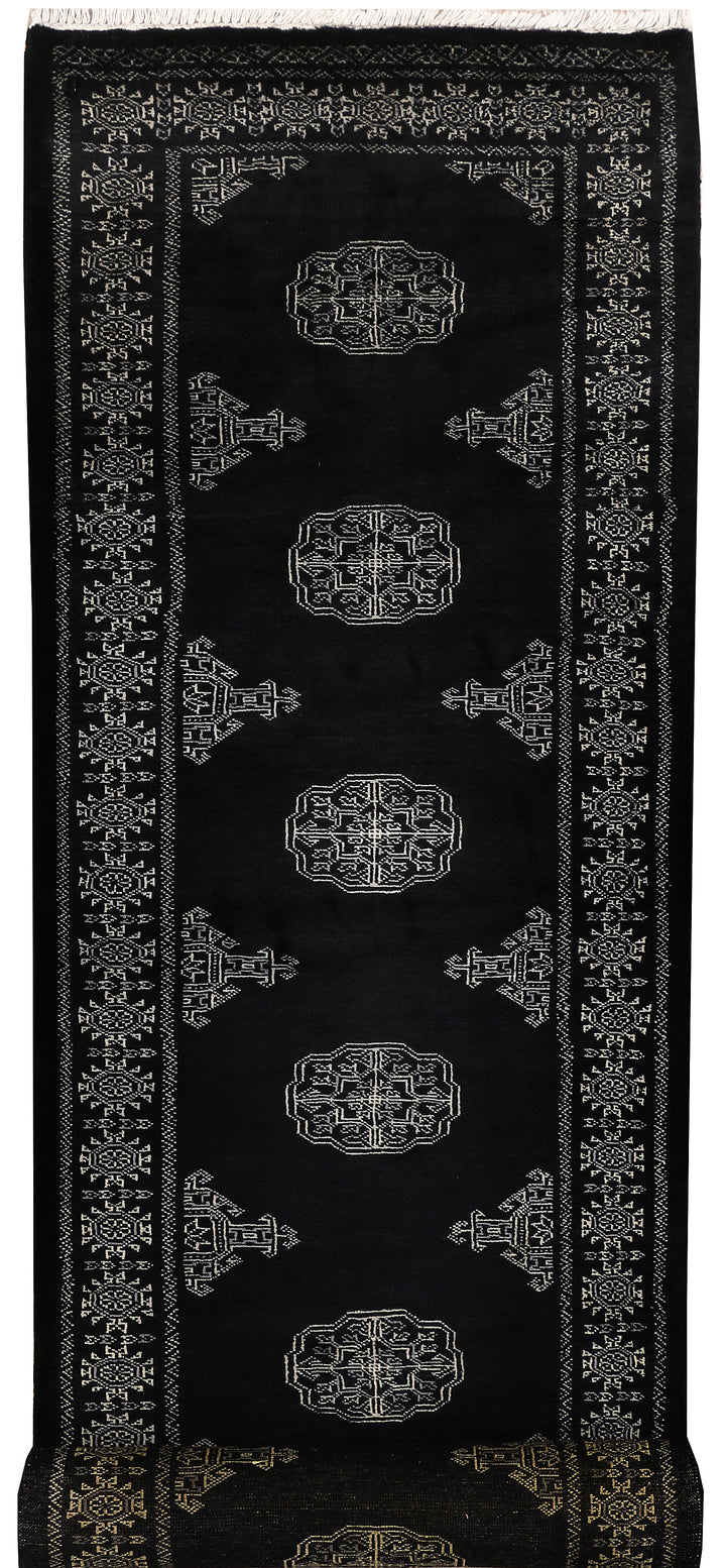Black Bokhara 2' 8 x 10' 4 - No. 46810 - ALRUG Rug Store