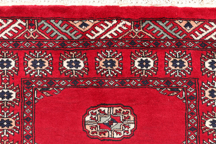Dark Red Bokhara 2'  7" x 9'  9" - No. QA38126