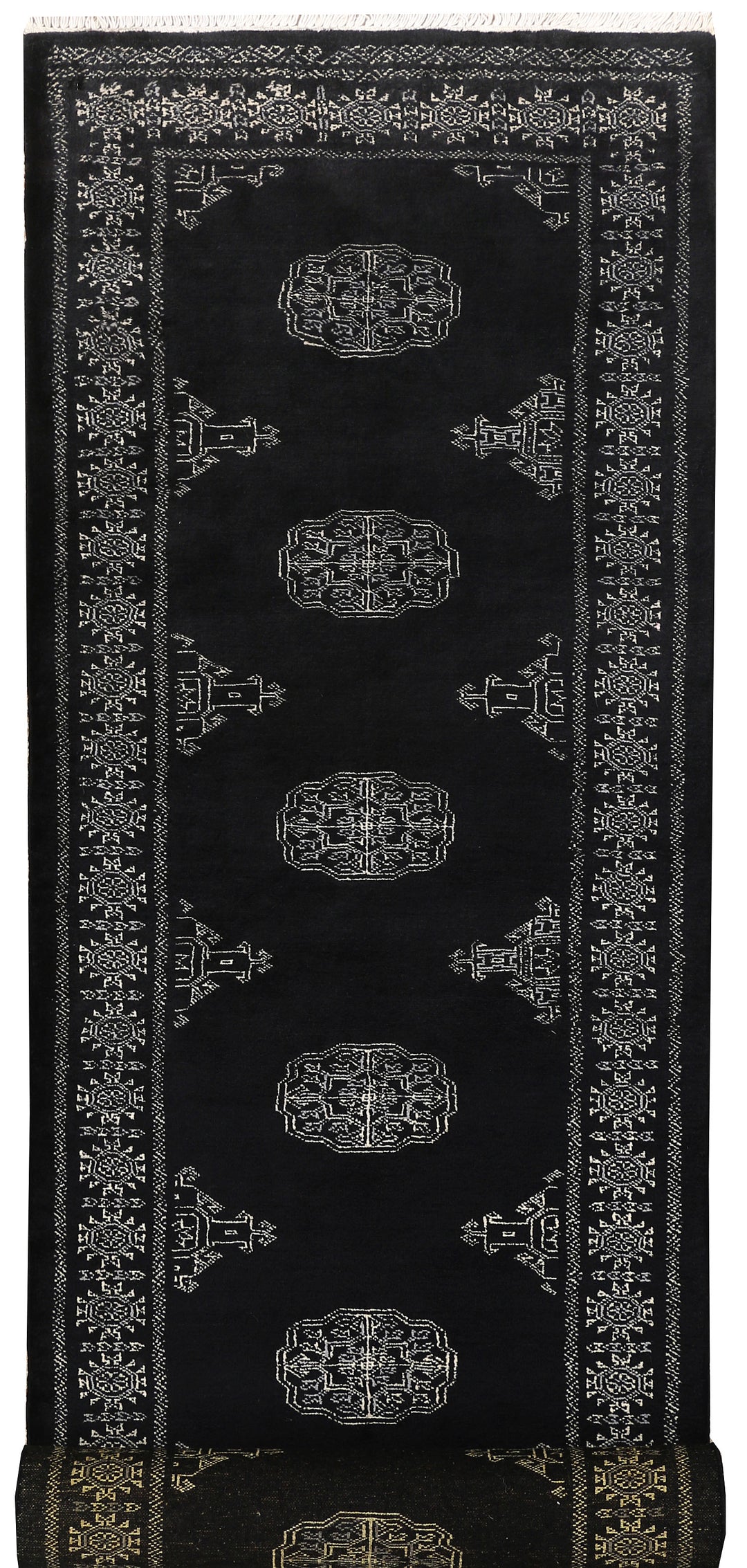 Black Bokhara 2' 8 x 10' - No. 46818 - ALRUG Rug Store