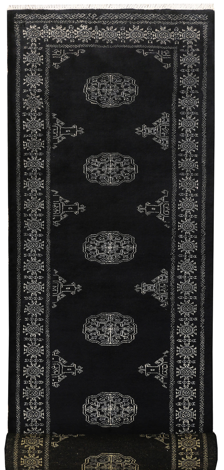 Black Bokhara 2' 8 x 10' - No. 46818 - ALRUG Rug Store