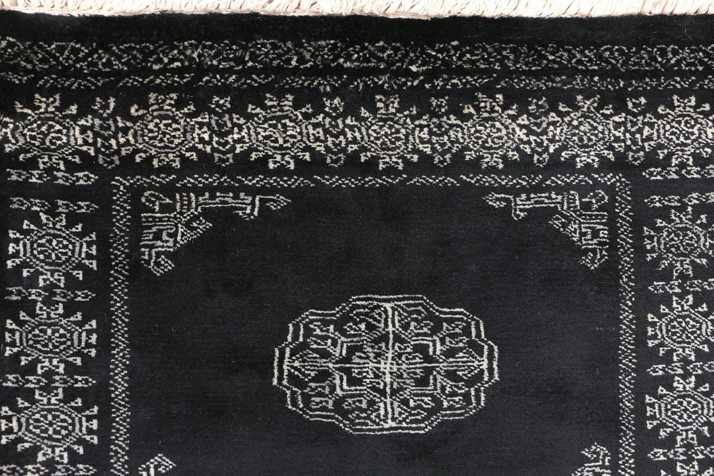 Black Bokhara 2' 6 x 10' 3 - No. 46830 - ALRUG Rug Store