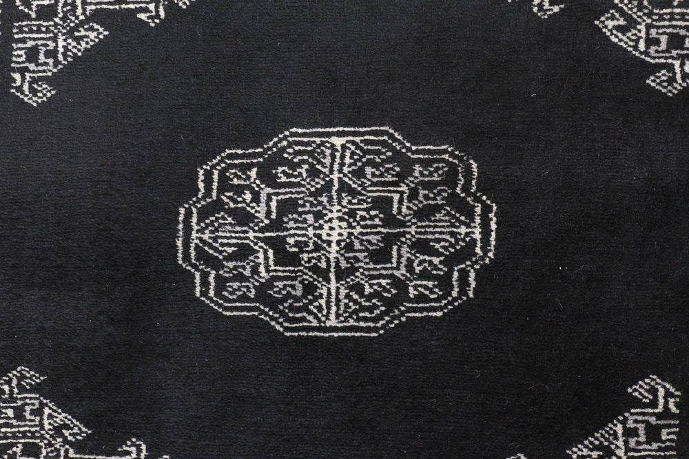 Black Bokhara 2' 6 x 10' 3 - No. 46830 - ALRUG Rug Store