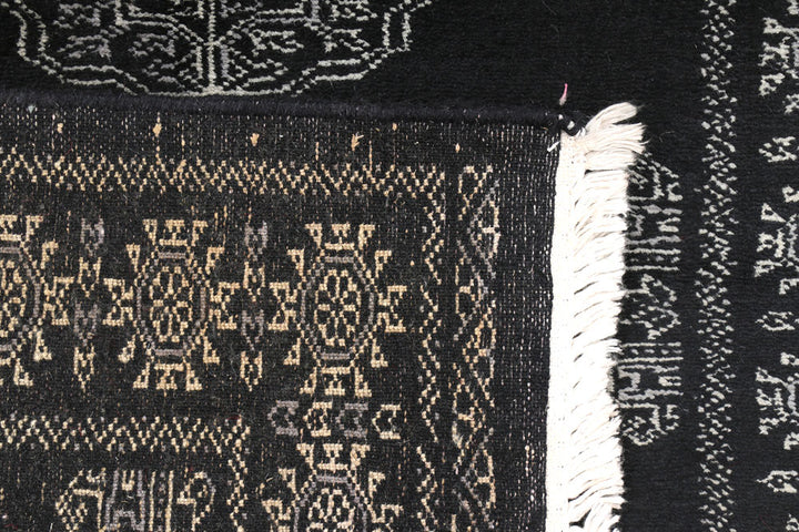 Black Bokhara 2' 6 x 10' 3 - No. 46830 - ALRUG Rug Store