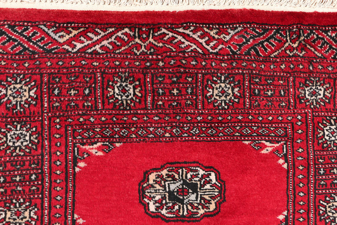 Dark Red Bokhara 2'  8" x 9'  9" - No. QA88258