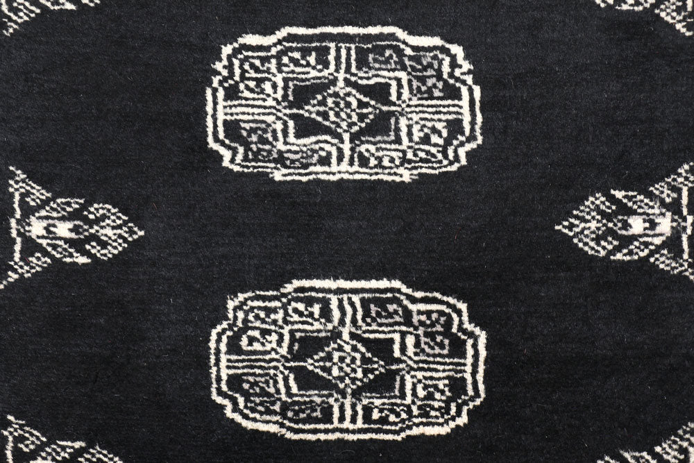 Black Bokhara 2' 5 x 12' 7 - No. 46872 - ALRUG Rug Store