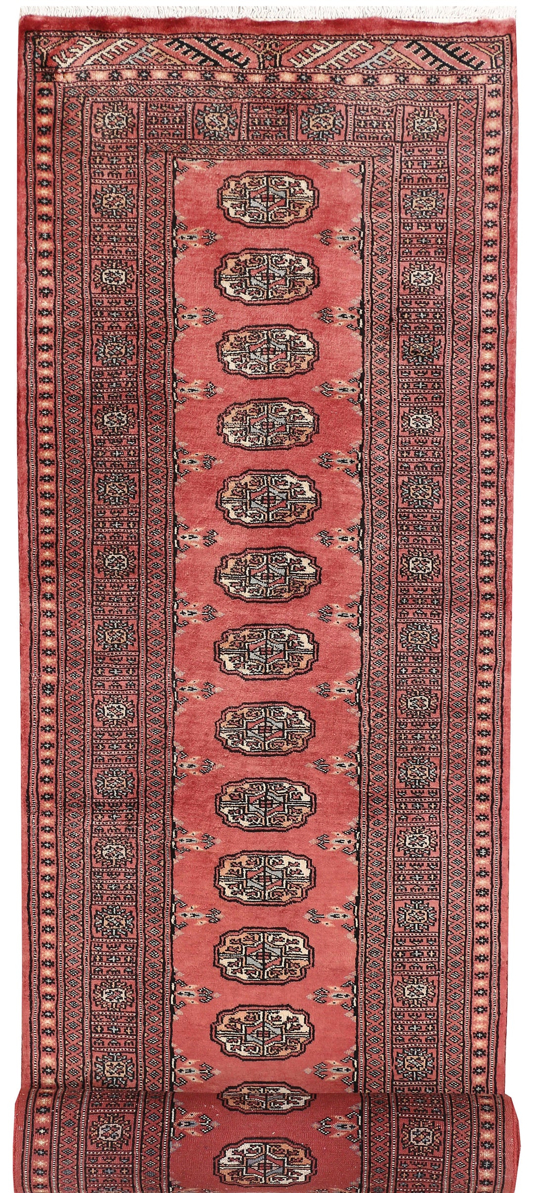 Light Coral Bokhara 2' 7 x 11' 11 - No. 46884 - ALRUG Rug Store