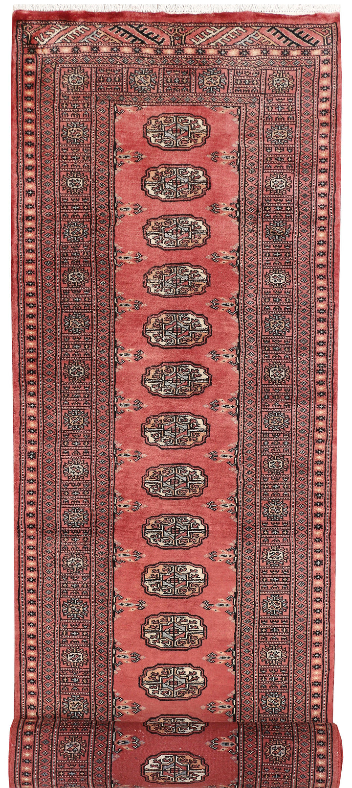 Light Coral Bokhara 2' 7 x 11' 11 - No. 46884 - ALRUG Rug Store