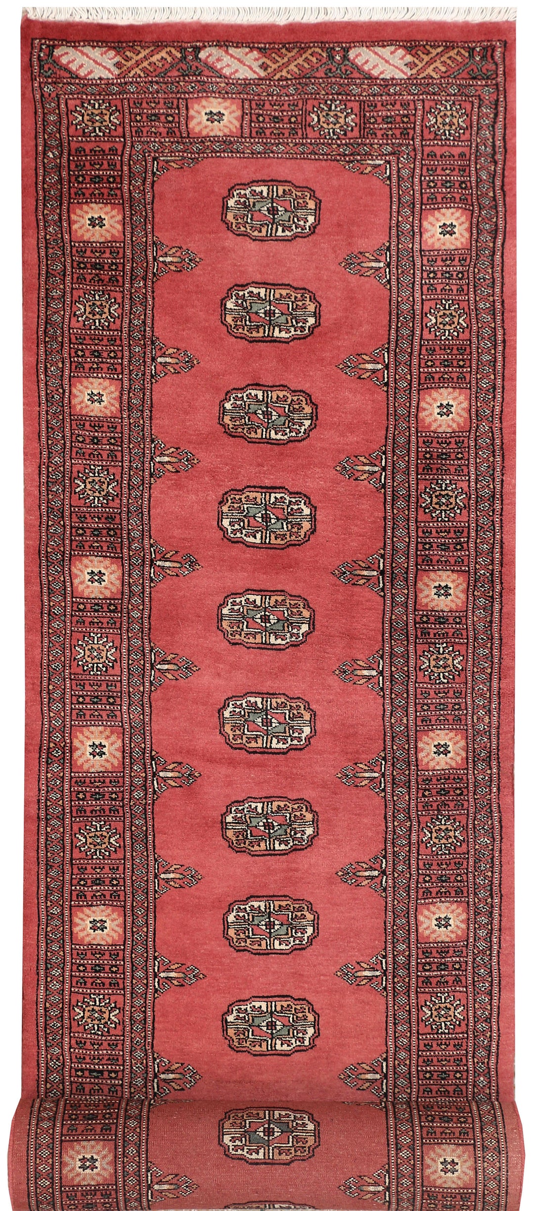 Indian Red Bokhara 2' 7 x 11' 1 - No. 46899 - ALRUG Rug Store