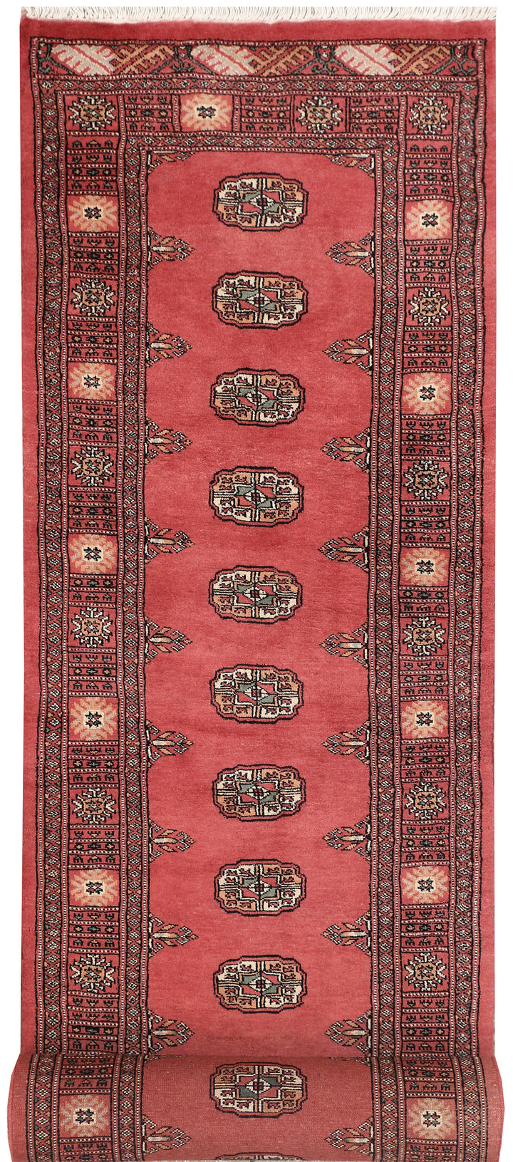 Indian Red Bokhara 2' 7 x 11' 1 - No. 46899 - ALRUG Rug Store