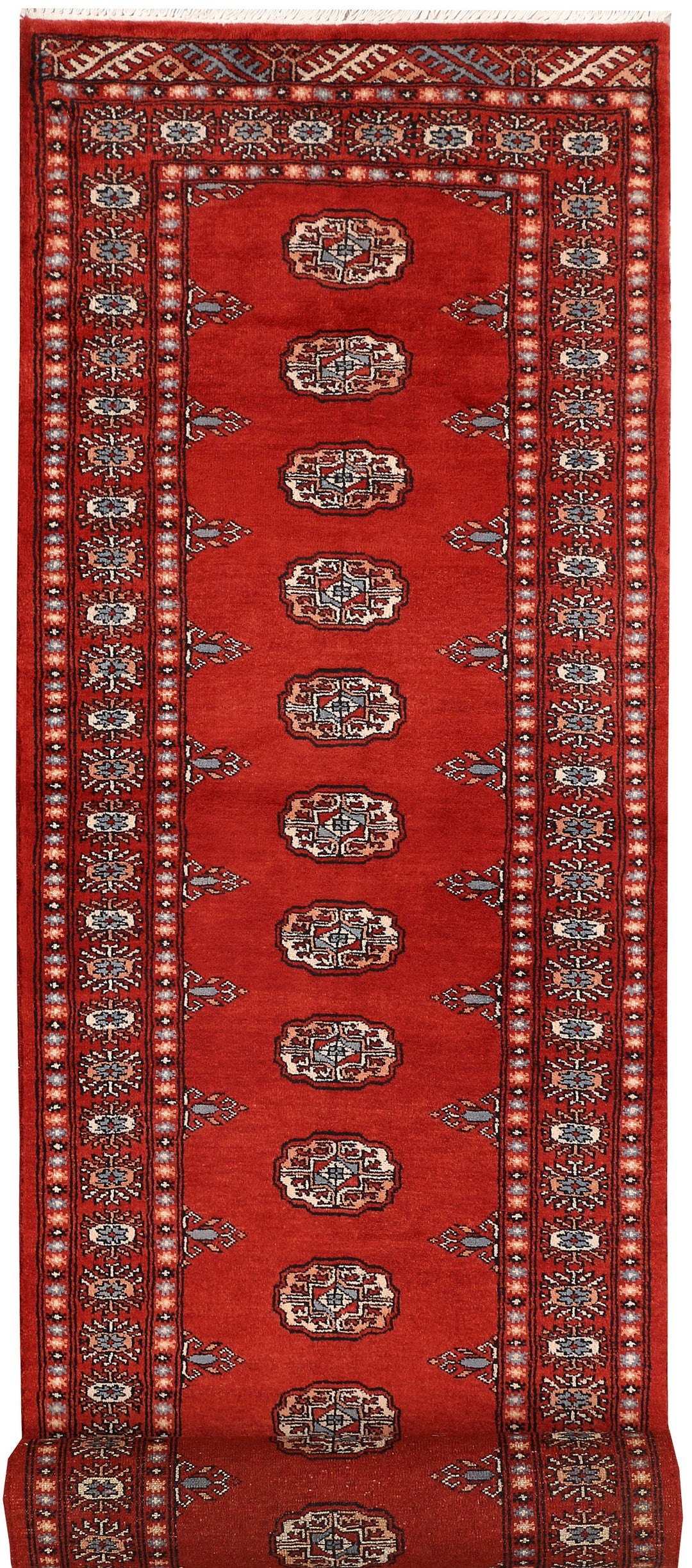 Firebrick Bokhara 2' 7 x 12' 11 - No. 46945 - ALRUG Rug Store